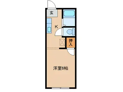 マ・メゾン下館(1K/2階)の間取り写真