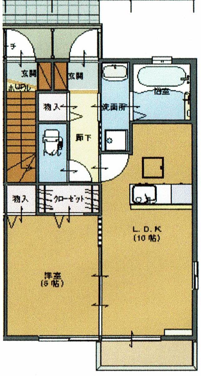 ロイヤルシティ(1LDK/1階)の間取り写真