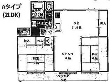 シーサイド福山 II(2LDK/4階)の間取り写真