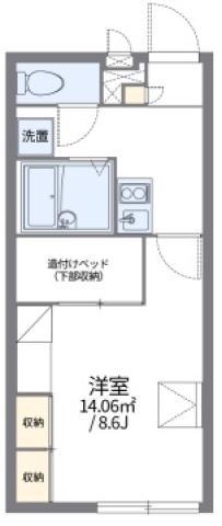 レオパレスカトレア(1K/2階)の間取り写真