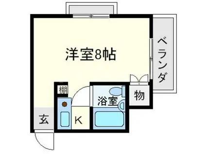 エバンスビル(1K/3階)の間取り写真