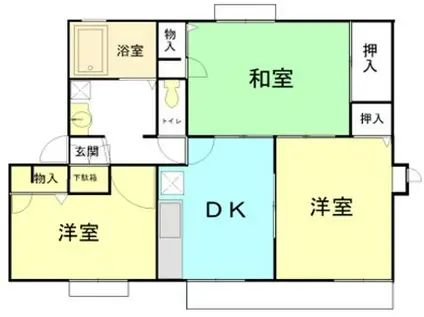 アベニューKIII(3DK/1階)の間取り写真