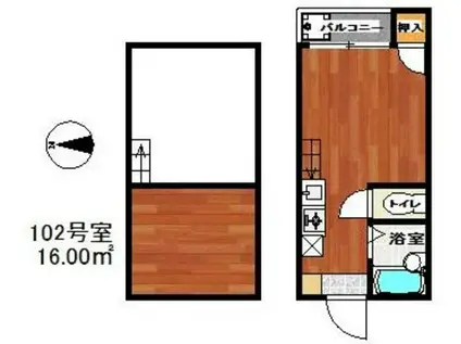 マキシム六本松西(ワンルーム/1階)の間取り写真