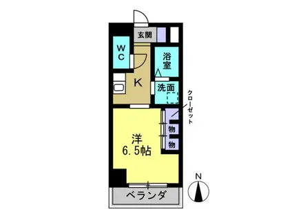 EXE原(1K/8階)の間取り写真