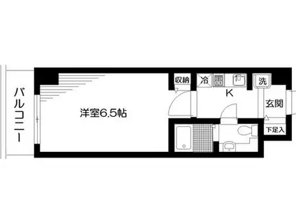 シャイン小石川(1K/2階)の間取り写真