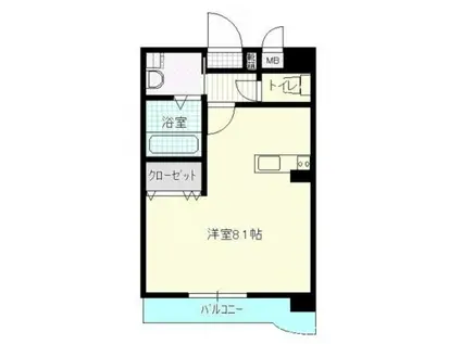 なかよしマンション(ワンルーム/6階)の間取り写真