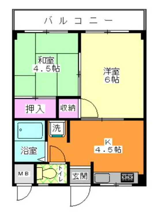 第二馬橋マンション 3階階 間取り