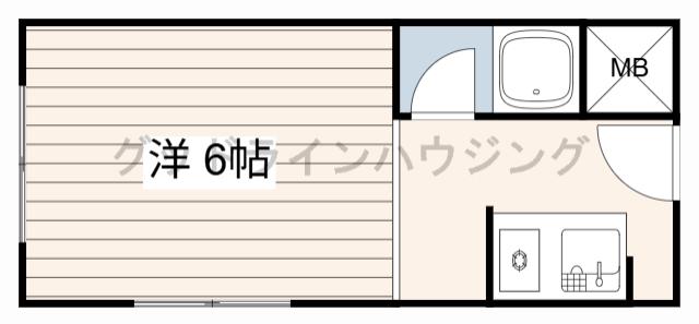 千鳥川ドミトリー(ワンルーム/3階)の間取り写真