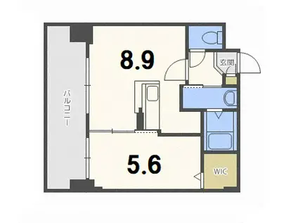 地下鉄東西線 ひばりが丘駅(北海道) 徒歩5分 11階建 築23年(1LDK/7階)の間取り写真