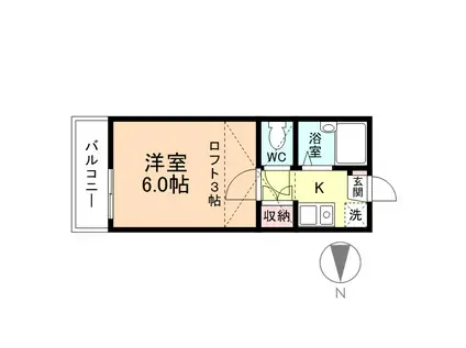 サンレオ花園(1K/1階)の間取り写真