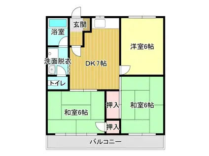 ファミール神田(3DK/2階)の間取り写真