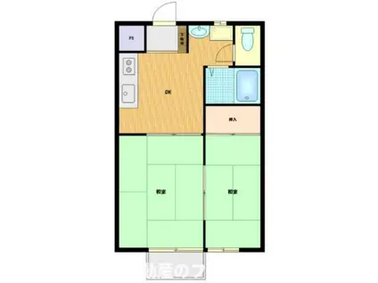 ユトリロ三谷(2DK/1階)の間取り写真