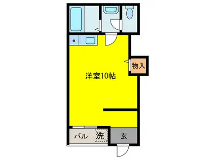 森山ハイツ(ワンルーム/1階)の間取り写真