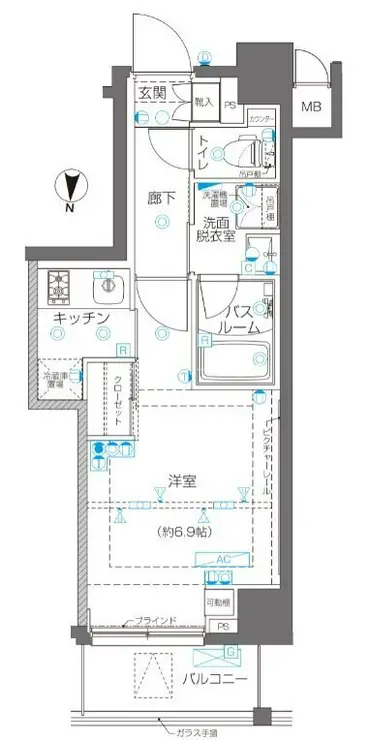 ZOOM錦糸町 2階階 間取り