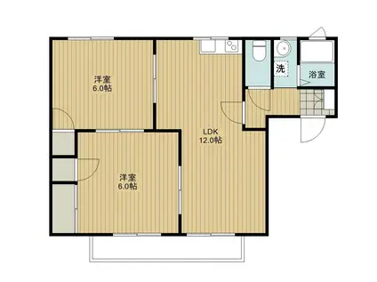 ファミリーメゾンA(2LDK/2階)の間取り写真