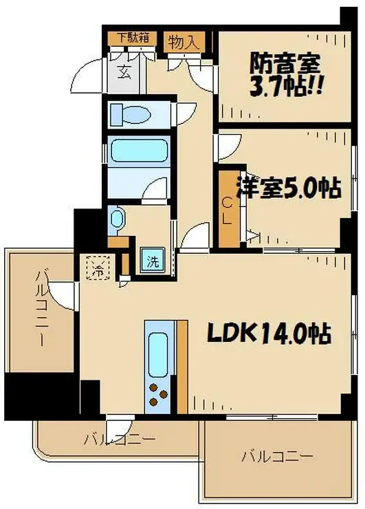 レジディア調布 3階階 間取り