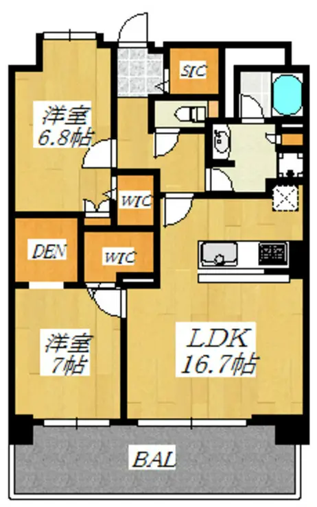 ロイヤルパークス新田 5階階 間取り