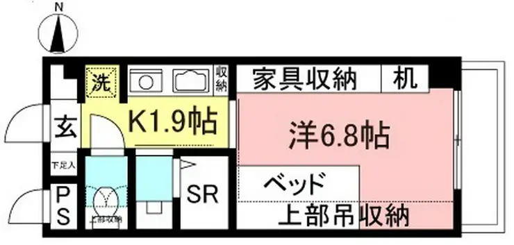 サウスフィールド 3階階 間取り