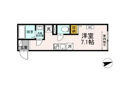 アセット東武練馬(ワンルーム/3階)の間取り写真