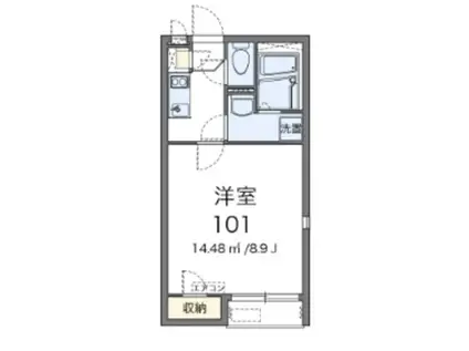 レオネクスト三愛(1K/2階)の間取り写真