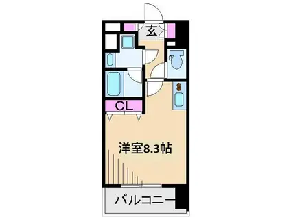 センテニアル王子神谷(ワンルーム/2階)の間取り写真