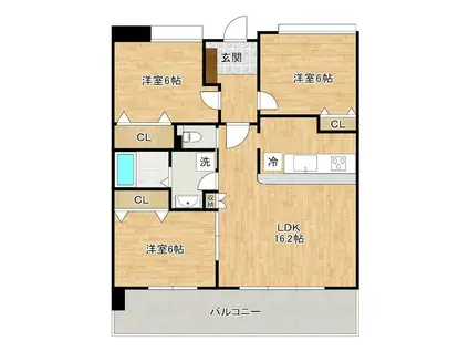 アンジェロポストII(3LDK/5階)の間取り写真