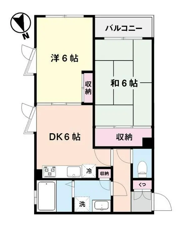 シュロス中野 2階階 間取り