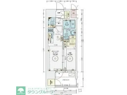 エステムコート名古屋ルノン(1DK/9階)の間取り写真