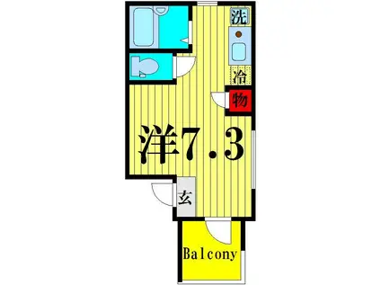 MELDIA梅田 B(ワンルーム/3階)の間取り写真