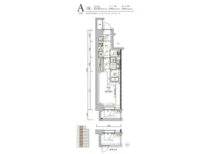 ECREDE上板橋(1K/3階)の間取り写真
