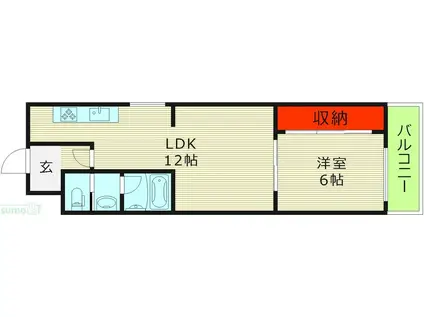 マンション清寿苑(1LDK/3階)の間取り写真