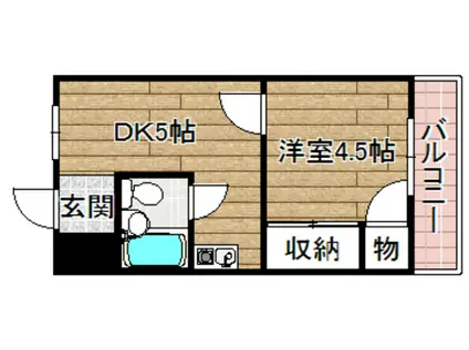 田中ハイツ(1DK/1階)の間取り写真