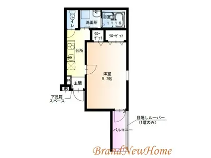 フジパレス西湊I番館(1K/1階)の間取り写真