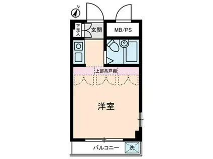 川崎西ダイカンプラザ(ワンルーム/2階)の間取り写真