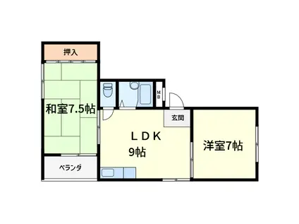 光陽ハイム(2LDK/3階)の間取り写真