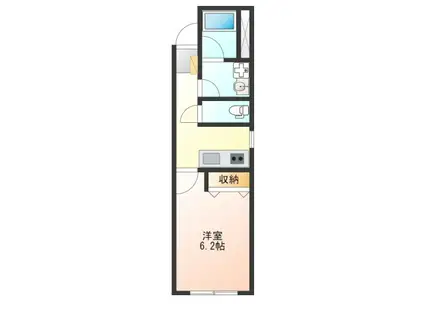 プレシャス・プレイスS(1K/1階)の間取り写真