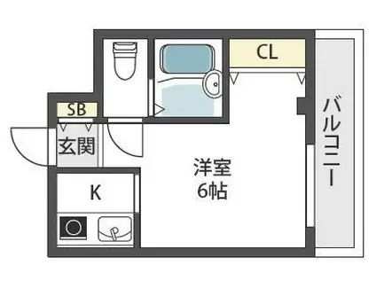レファインド北立花(ワンルーム/2階)の間取り写真