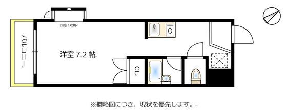 神田K2スクエア(1K/2階)の間取り写真