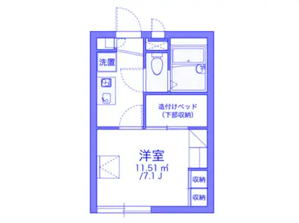 レオパレスサウスブライト(1K/2階)の間取り写真