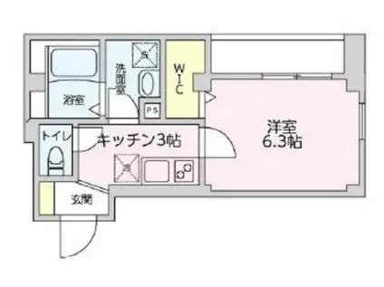 ヴィレッジシノ(1K/3階)の間取り写真