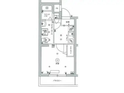 スカイコート蒲田弐番館(1K/5階)の間取り写真