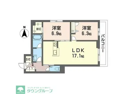 デア グランツ(2LDK/3階)の間取り写真
