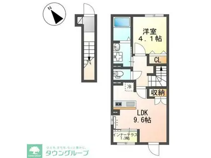 MAISON CHEMIN (1LDK/2階)の間取り写真