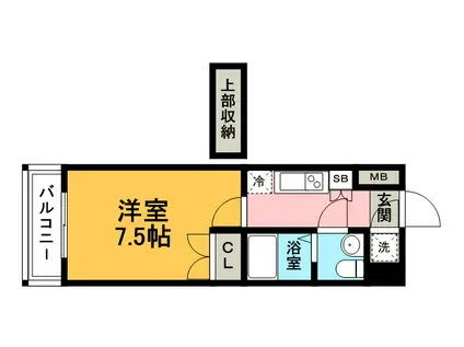 CLUB ORIENT NO72(1K/3階)の間取り写真