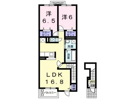 サン・フィオーレ大島I(2LDK/2階)の間取り写真