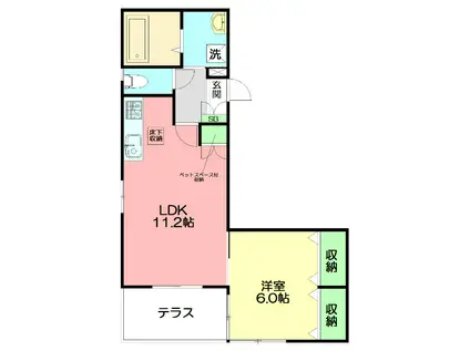 セディア(1LDK/1階)の間取り写真