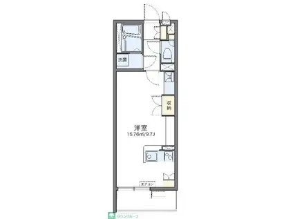 レオネクストフィオーレ(ワンルーム/2階)の間取り写真