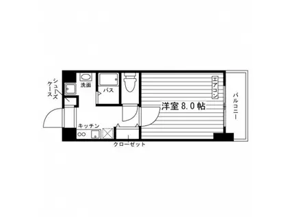 メトロルーテ砂田橋(1K/2階)の間取り写真