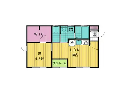 BRIO(1LDK/2階)の間取り写真