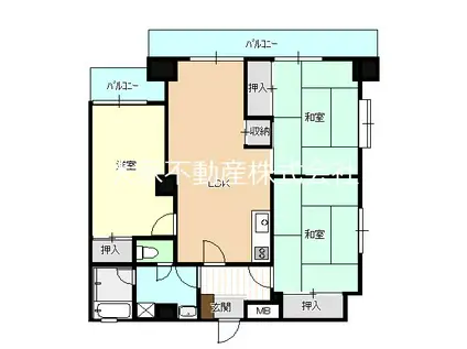 トレンティーノ(3LDK/6階)の間取り写真